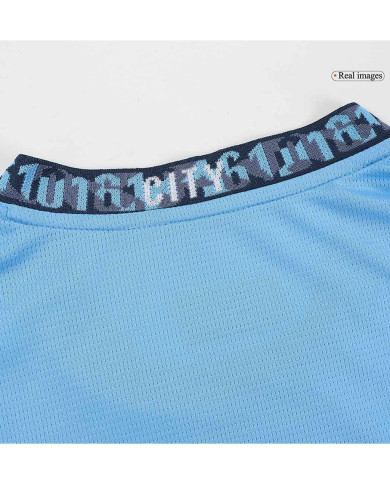DE BRUYNE 17 Manchester City Home Jersey 2024/25 - UCL Font DE BRUYNE 17 Manchester City Home Jersey 2024/25 - UCL Font