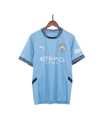 DE BRUYNE 17 Manchester City Home Jersey 2024/25 - UCL Font DE BRUYNE 17 Manchester City Home Jersey 2024/25 - UCL Font