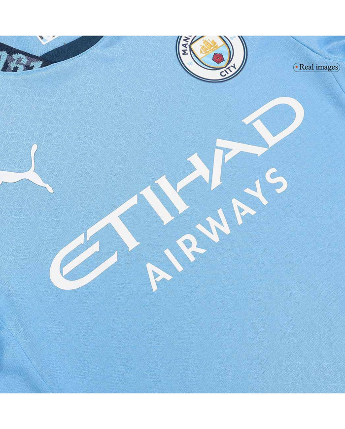 RODRIGO 16 Manchester City Home Match Jersey 2024/25 - UCL Font