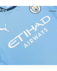 RODRIGO 16 Manchester City Home Match Jersey 2024/25 - UCL Font