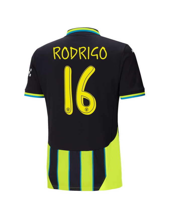 RODRIGO 16 Manchester City Away Jersey 2024/25 - UCL Font