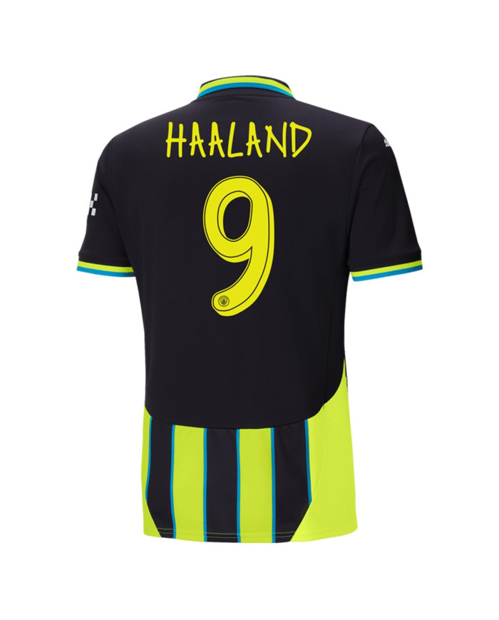 HAALAND 9 Manchester City Away Jersey 2024/25 - UCL Font
