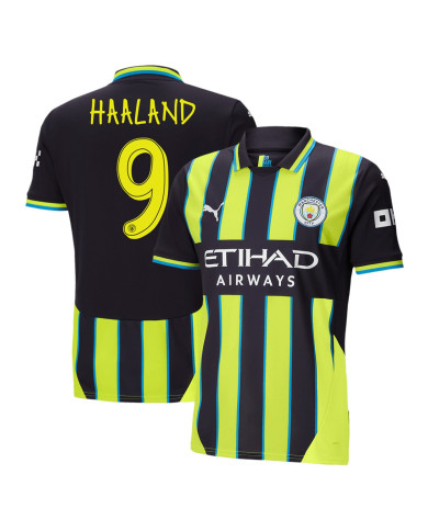 HAALAND 9 Manchester City Away Jersey 2024/25 - UCL Font HAALAND 9 Manchester City Away Jersey 2024/25 - UCL Font