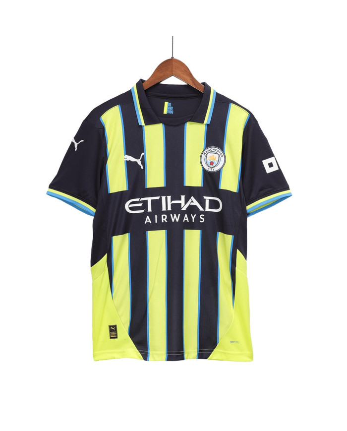 HAALAND 9 Manchester City Away Jersey 2024/25 - UCL Font