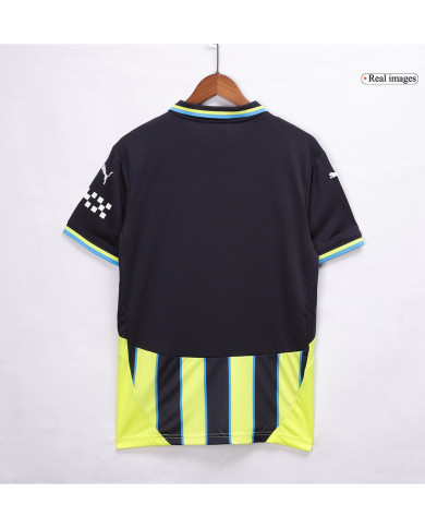 HAALAND 9 Manchester City Away Jersey 2024/25 - UCL Font HAALAND 9 Manchester City Away Jersey 2024/25 - UCL Font