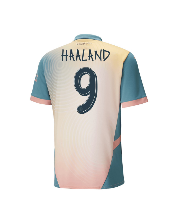 HAALAND 9 Manchester City 'Definitely City' Fourth Jersey 2024/25 - UCL Font