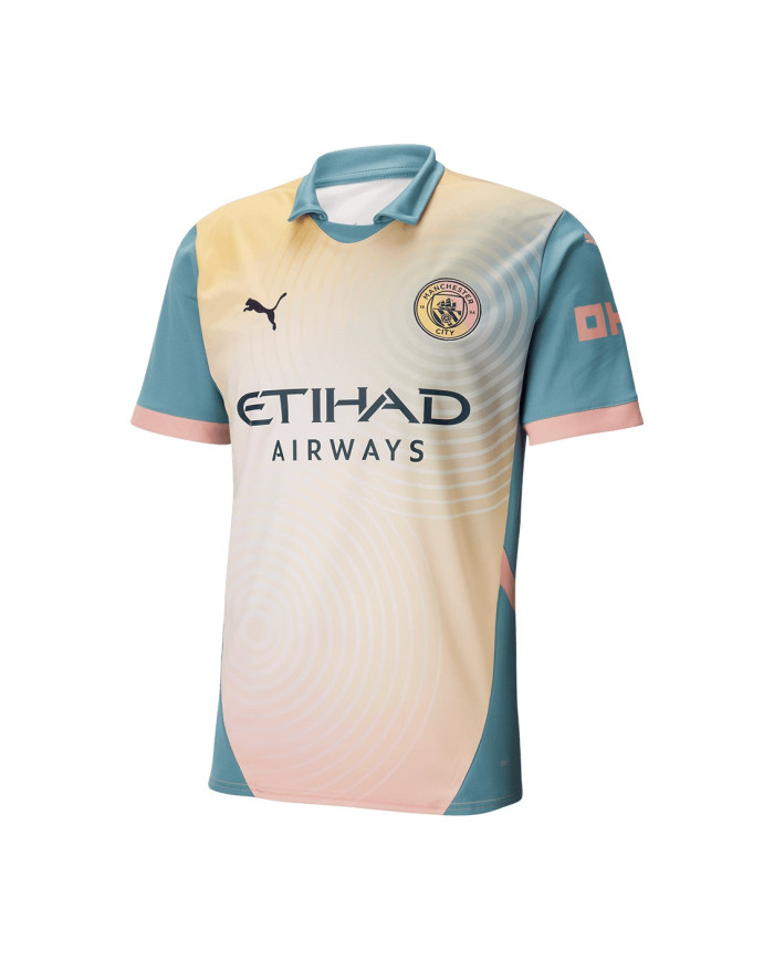 DE BRUYNE 17 Manchester City 'Definitely City' Fourth Jersey 2024/25 - UCL Font