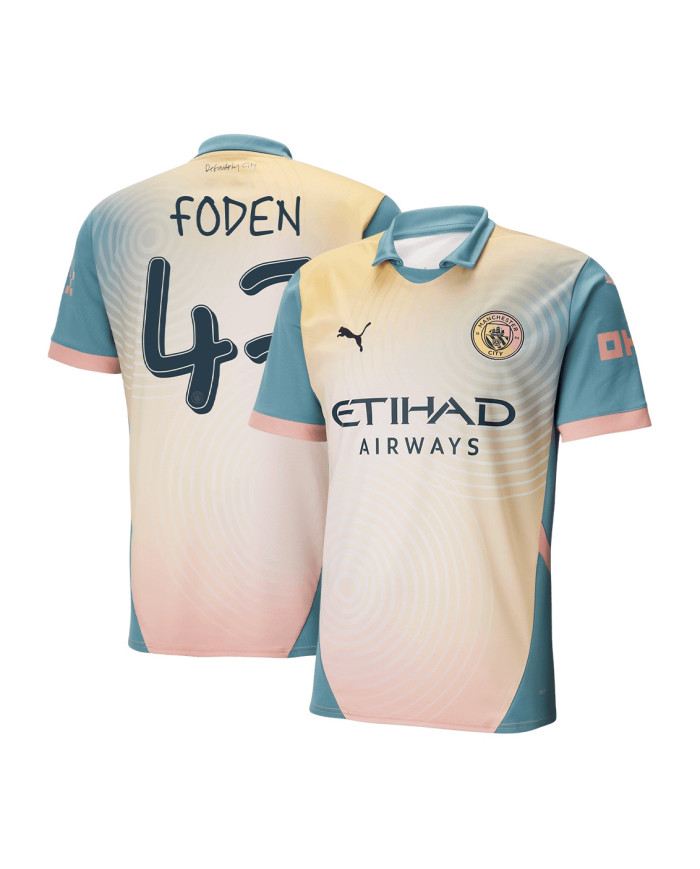 FODEN 47 Manchester City Fourth Jersey 2024/25 - UCL Font