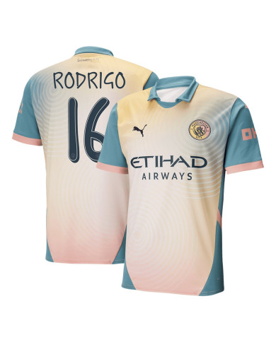 RODRIGO 16 Manchester City Fourth Jersey 2024/25 - UCL Font