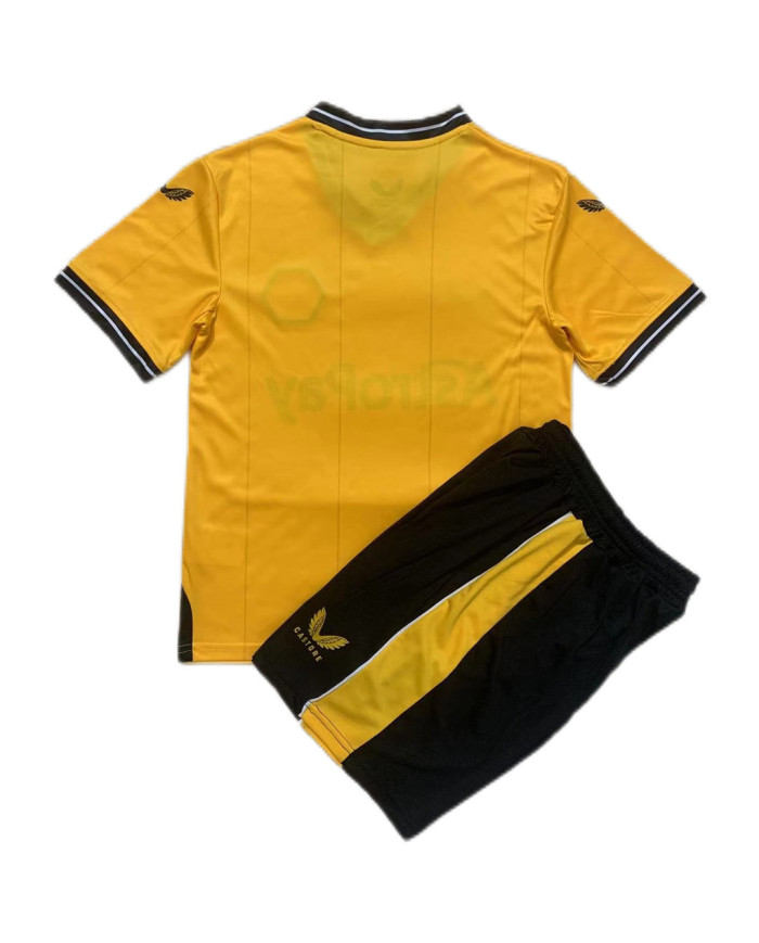 Kids Wolves Home Kit Jersey+Shorts 2023/24