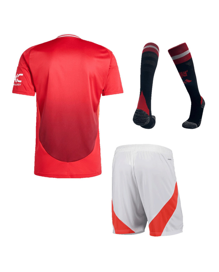 Manchester United Home Full Kit(Jersey+Shorts+Socks) 2024/25