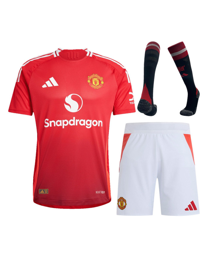 Manchester United Home Match Jersey+Shorts+Socks Full Kit Player Version 2024/25