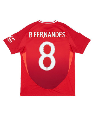 B.FERNANDES 8 Manchester United Home Jersey 2024/25 - Man United Font B.FERNANDES 8 Manchester United Home Jersey 2024/25 - Man United Font