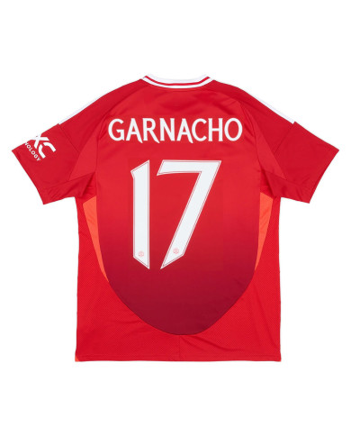 GARNACHO 17 Manchester United Home Jersey 2024/25 - Man United Font GARNACHO 17 Manchester United Home Jersey 2024/25 - Man United Font