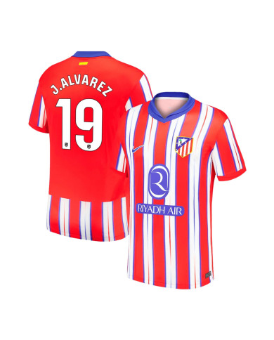 J.ALVAREZ 19 Atletico Madrid Home Jersey 2024/25 J.ALVAREZ 19 Atletico Madrid Home Jersey 2024/25