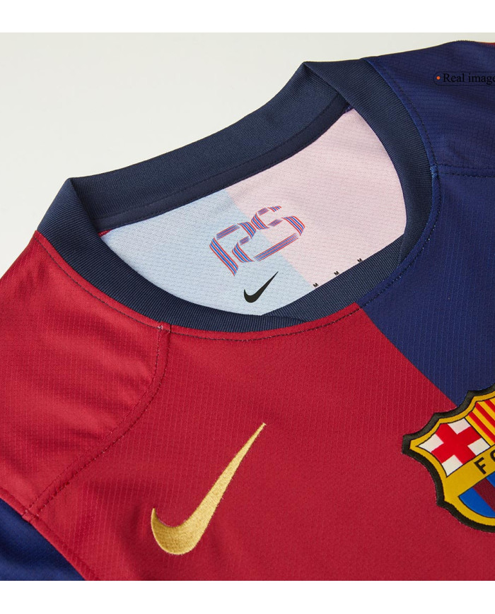 [Plus Size] Barcelona Home Spotify Logo Without Text Jersey 2024/25