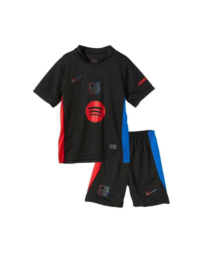 Kids Barcelona Away Spotify Logo Without Text Kit Jersey+Shorts 2024/25