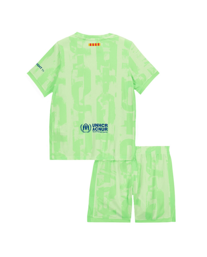 Kids Barcelona Third Spotify Logo Without Text Jersey Kit 2024/25