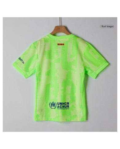 Kids Barcelona Third Spotify Logo Without Text Jersey Kit 2024/25 Kids Barcelona Third Spotify Logo Without Text Jersey Kit 2024/25