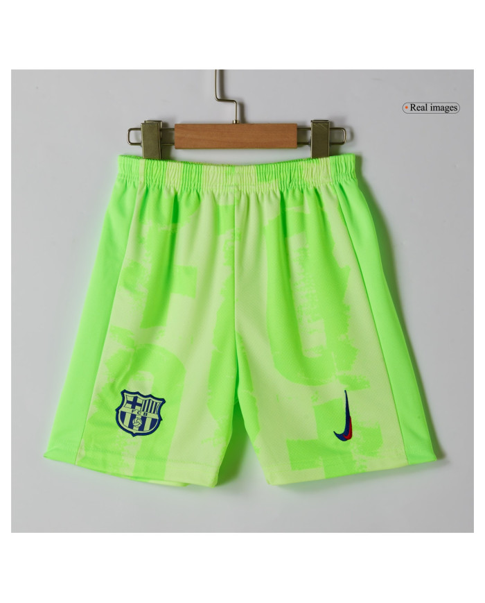 Kids Barcelona Third Spotify Logo Without Text Jersey Kit 2024/25