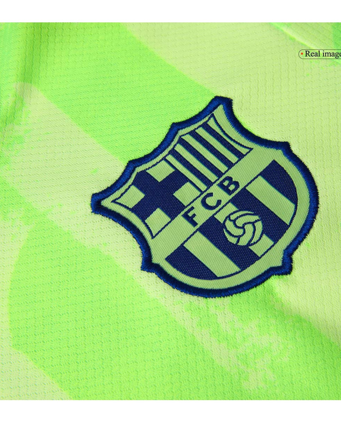 Kids Barcelona Third Spotify Logo Without Text Jersey Kit 2024/25