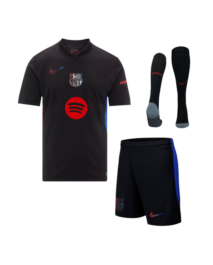 Barcelona Away Spotify Logo Without Text Full Kit(Jersey+Shorts+Socks) 2024/25