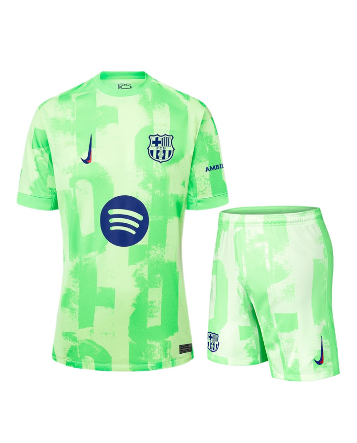 Barcelona Third Spotify Logo Without Text Full Kit 2024/25