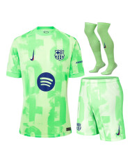 Barcelona Third Spotify Logo Without Text Full Kit 2024/25