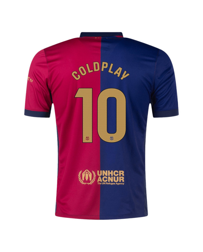 COLDPLAY 10 Barcelona Home Coldplay Jersey 2024/25