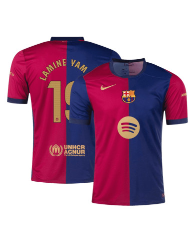 LAMINE YAMAL 19 Barcelona Home Spotify Logo Without Text Jersey 2024/25 LAMINE YAMAL 19 Barcelona Home Spotify Logo Without Text Jersey 2024/25
