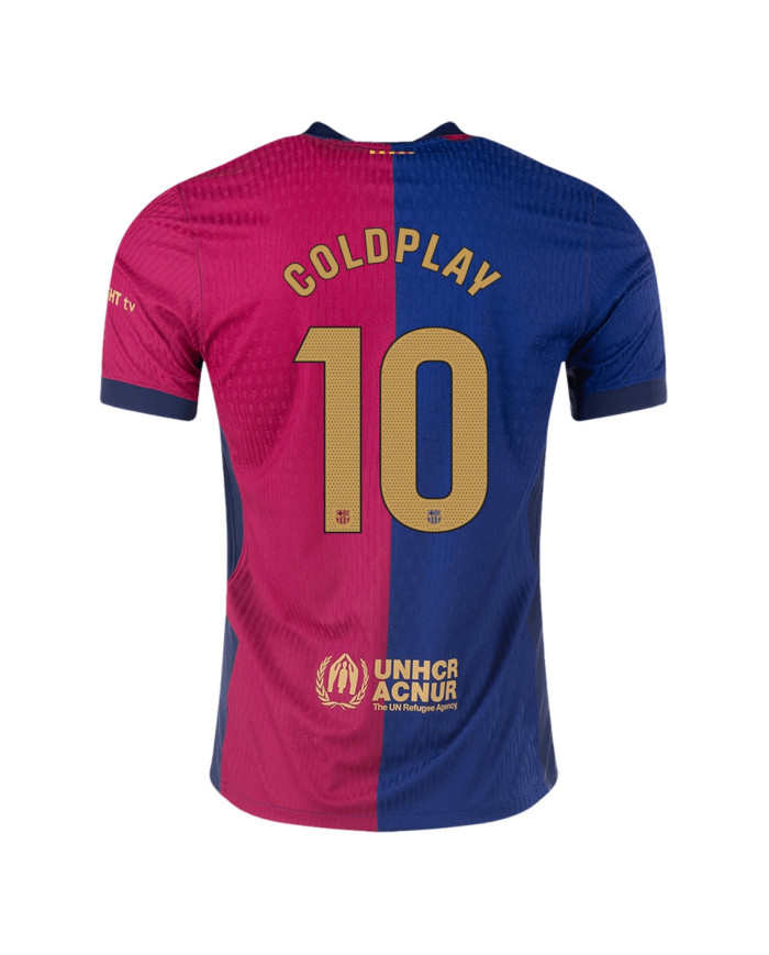 COLDPLAY 10 x Barcelona Home Coldplay Match Jersey 2024/25