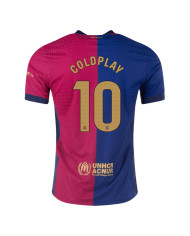 COLDPLAY 10 x Barcelona Home Coldplay Match Jersey 2024/25
