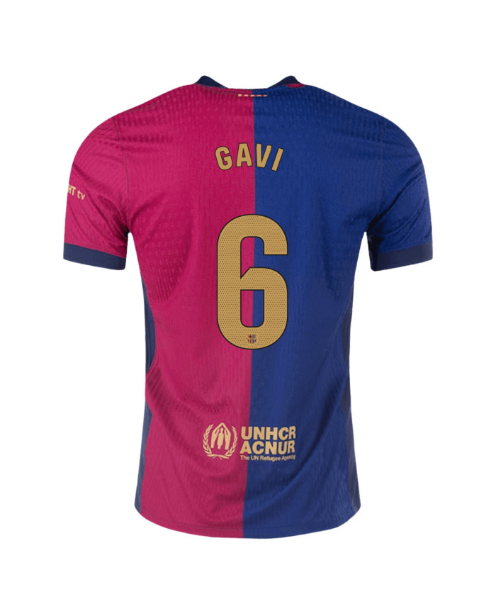 GAVI 6 Barcelona Home Spotify Logo Without Text Match Jersey 2024/25