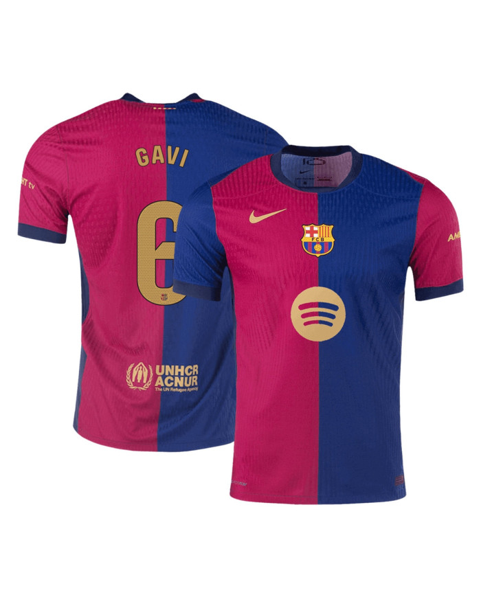 GAVI 6 Barcelona Home Spotify Logo Without Text Match Jersey 2024/25