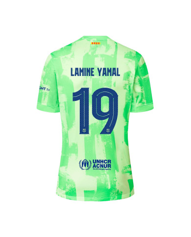 LAMINE YAMAL 19 Barcelona Spotify Logo Without Text Third Jersey 2024/25 - UCL Font LAMINE YAMAL 19 Barcelona Spotify Logo Without Text Third Jersey 2024/25 - UCL Font