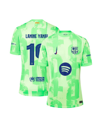 LAMINE YAMAL 19 Barcelona Spotify Logo Without Text Third Jersey 2024/25 - UCL Font LAMINE YAMAL 19 Barcelona Spotify Logo Without Text Third Jersey 2024/25 - UCL Font
