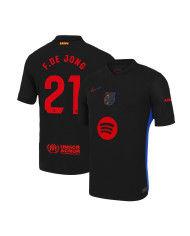 F.DE JONG 21 Barcelona Away Spotify Logo Without Text Match Jersey 2024/25