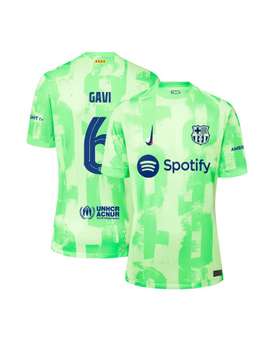 GAVI 6 Barcelona Third Jersey 2024/25 - UCL Font GAVI 6 Barcelona Third Jersey 2024/25 - UCL Font