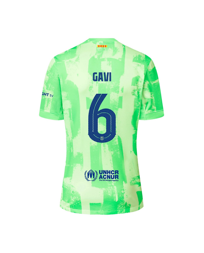 GAVI 6 Barcelona Third Jersey 2024/25 - UCL Font