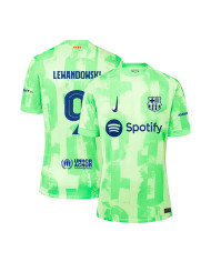 LEWANDOWSKI 9 Barcelona Third Jersey 2024/25 - UCL Font