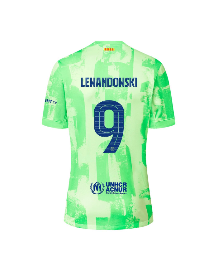 LEWANDOWSKI 9 Barcelona Third Jersey 2024/25 - UCL Font