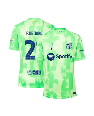 F.DE JONG 21 Barcelona Third Jersey 2024/25 - UCL Font F.DE JONG 21 Barcelona Third Jersey 2024/25 - UCL Font