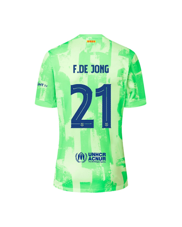 F.DE JONG 21 Barcelona Third Jersey 2024/25 - UCL Font