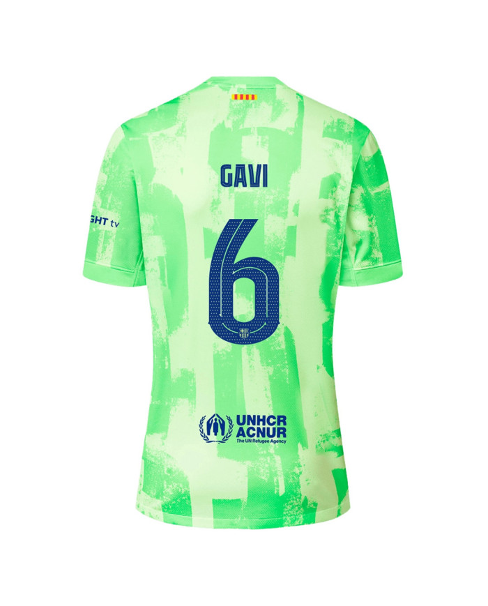 GAVI 6 Barcelona Third Spotify Logo Without Text Jersey 2024/25 - UCL Font