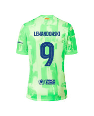 LEWANDOWSKI 9 Barcelona Third Spotify Logo Without Text Jersey 2024/25 - UCL Font