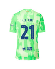 F.DE JONG 21 Barcelona Third Spotify Logo Without Text Jersey 2024/25 - UCL Font