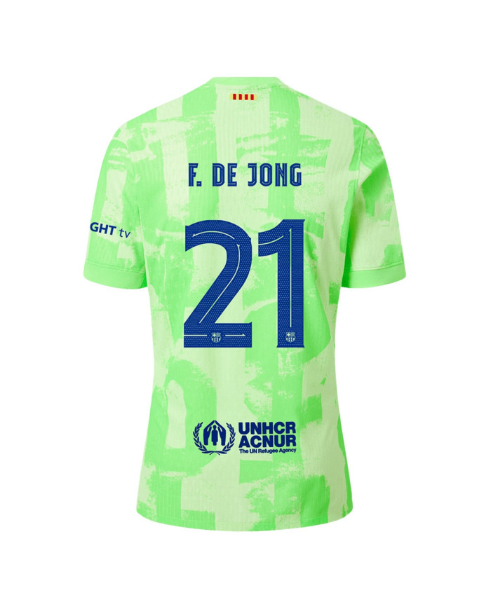 F.DE JONG 21 Barcelona Third Spotify Logo Without Text Match Jersey 2024/25 - UCL Font