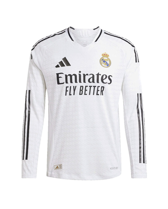 Real Madrid Home Long Sleeve Jersey Player Version 2024/25