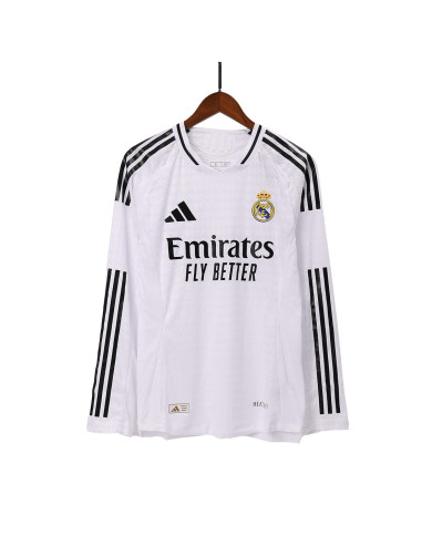 Real Madrid Home Long Sleeve Jersey Player Version 2024/25 Real Madrid Home Long Sleeve Jersey Player Version 2024/25
