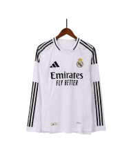 Real Madrid Home Long Sleeve Jersey Player Version 2024/25